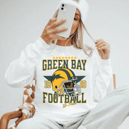 Green Bay Football Sweatshirt, Packers Crewneck, Vintage Style Sweater