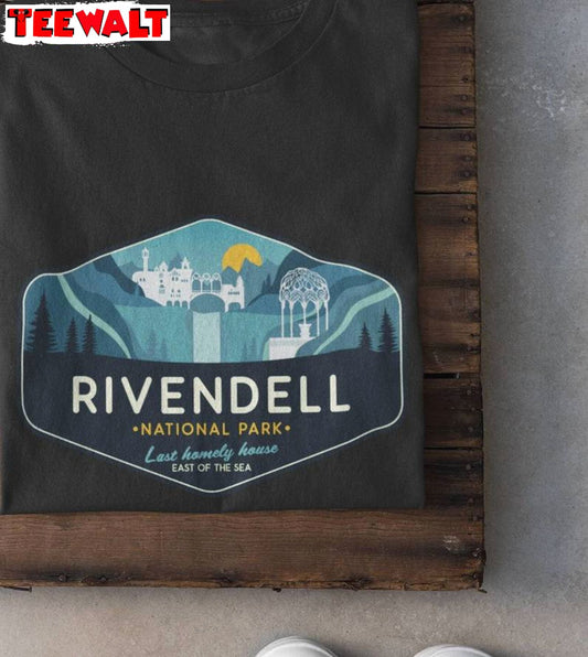 Lord Of The Rings Shirt, Rivendell National Park Unisex Hoodie Long Sleeve