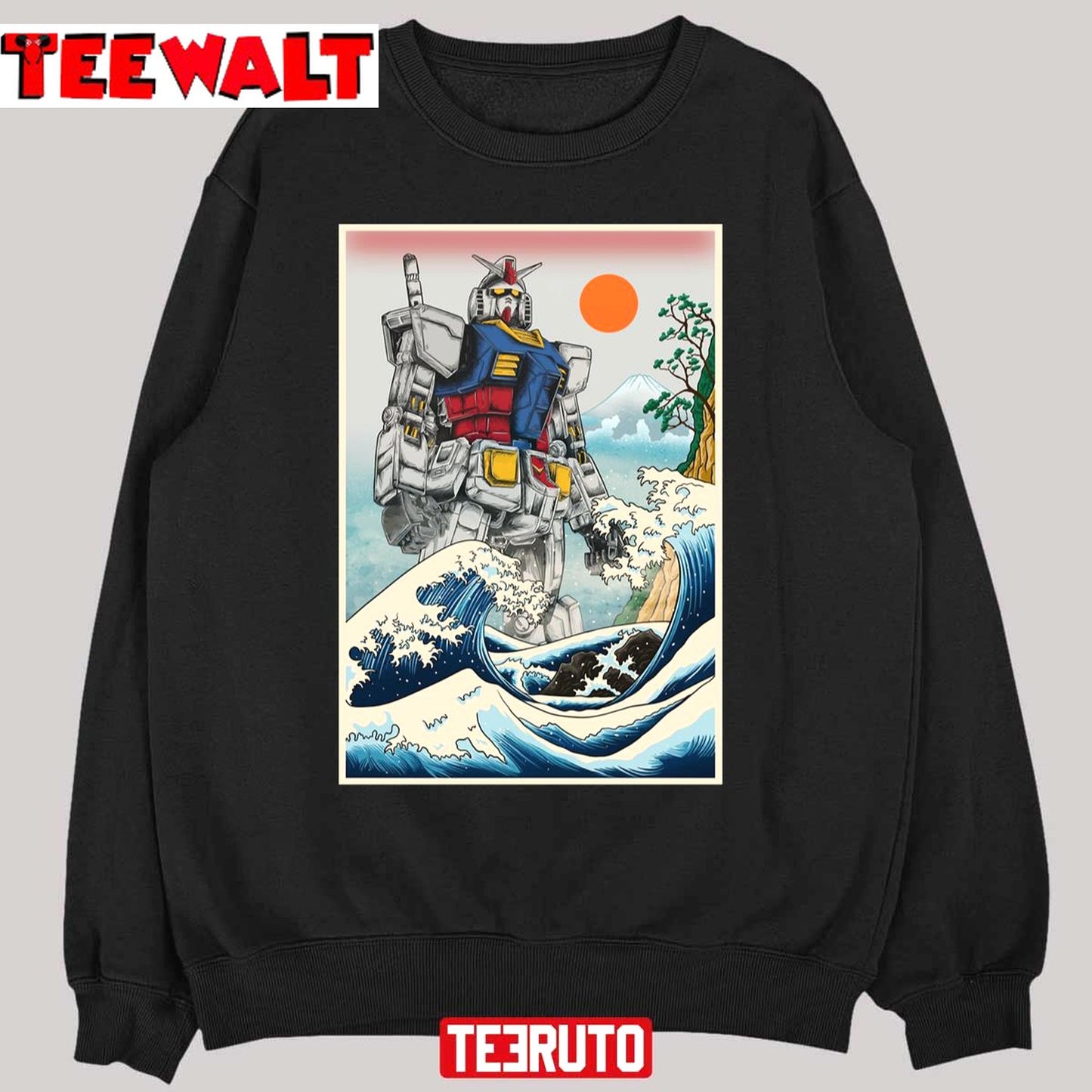 Gundam Japanese Great Wave Unisex T-Shirt