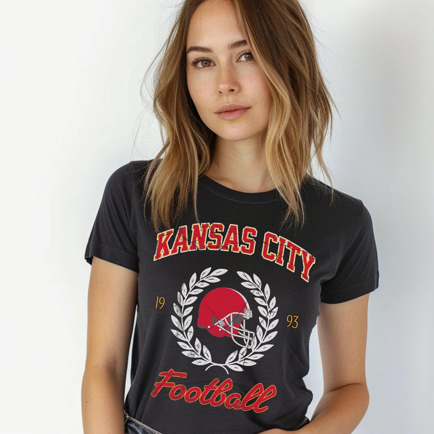 Kansas City Football Women'S T-Shirt, Kc Football Shirt For Fans