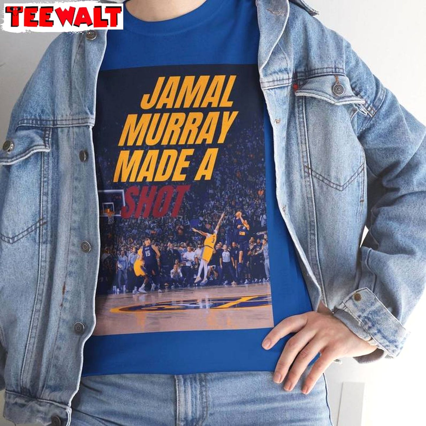 Jamal Murray Made A Shot Shirt, Buzzer Beater Unisex Hoodie Short Sleeve