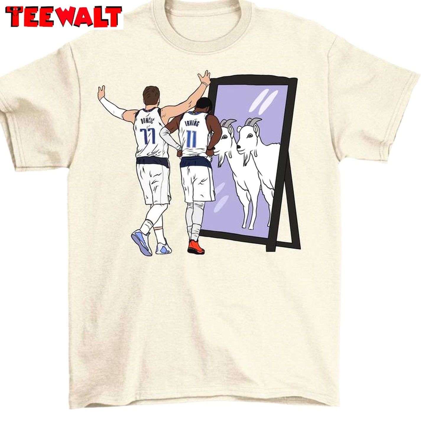 New Rare Luka Doncic Shirt, Funny Mirror Goats Dallas Short Sleeve Long Sleeve