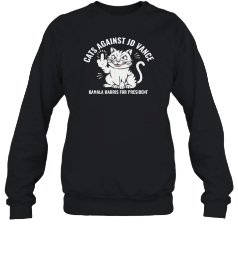 Cats Against JD Vance Vote Kamala Harris For President T-Shirt