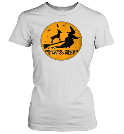 Halloween My Doberman Pinscher Is My Co Pilot T-Shirt