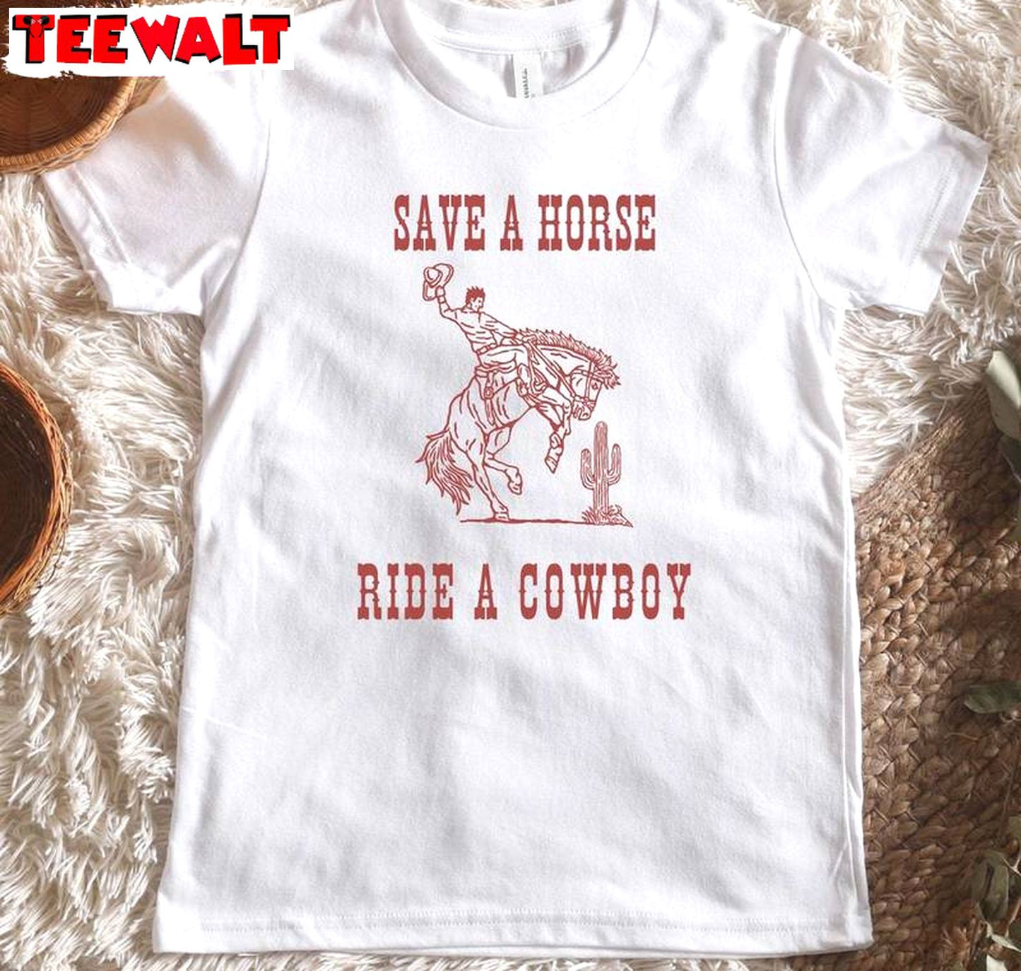 Cowgirl Rodeo Unisex T Shirt , Cool Design Save A Horse Ride A Cowgirl Shirt Long Sleeve