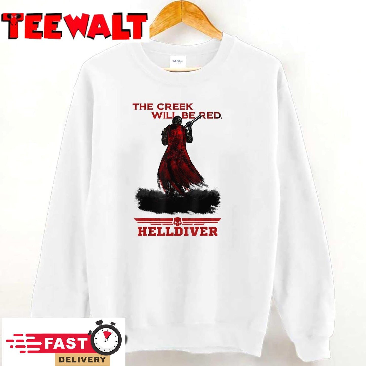 The Creek Will Be Red Game Platform Helldivers Hero T-Shirt