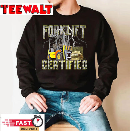 Retro Style Funny Forklift Operator Forklift Certified T-Shirt