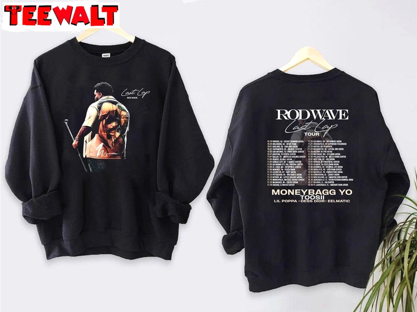 Rod Wave Last Lap Tour Hoodie, Long Sleeve Cotton, Crewneck Sweater, Gift For Family