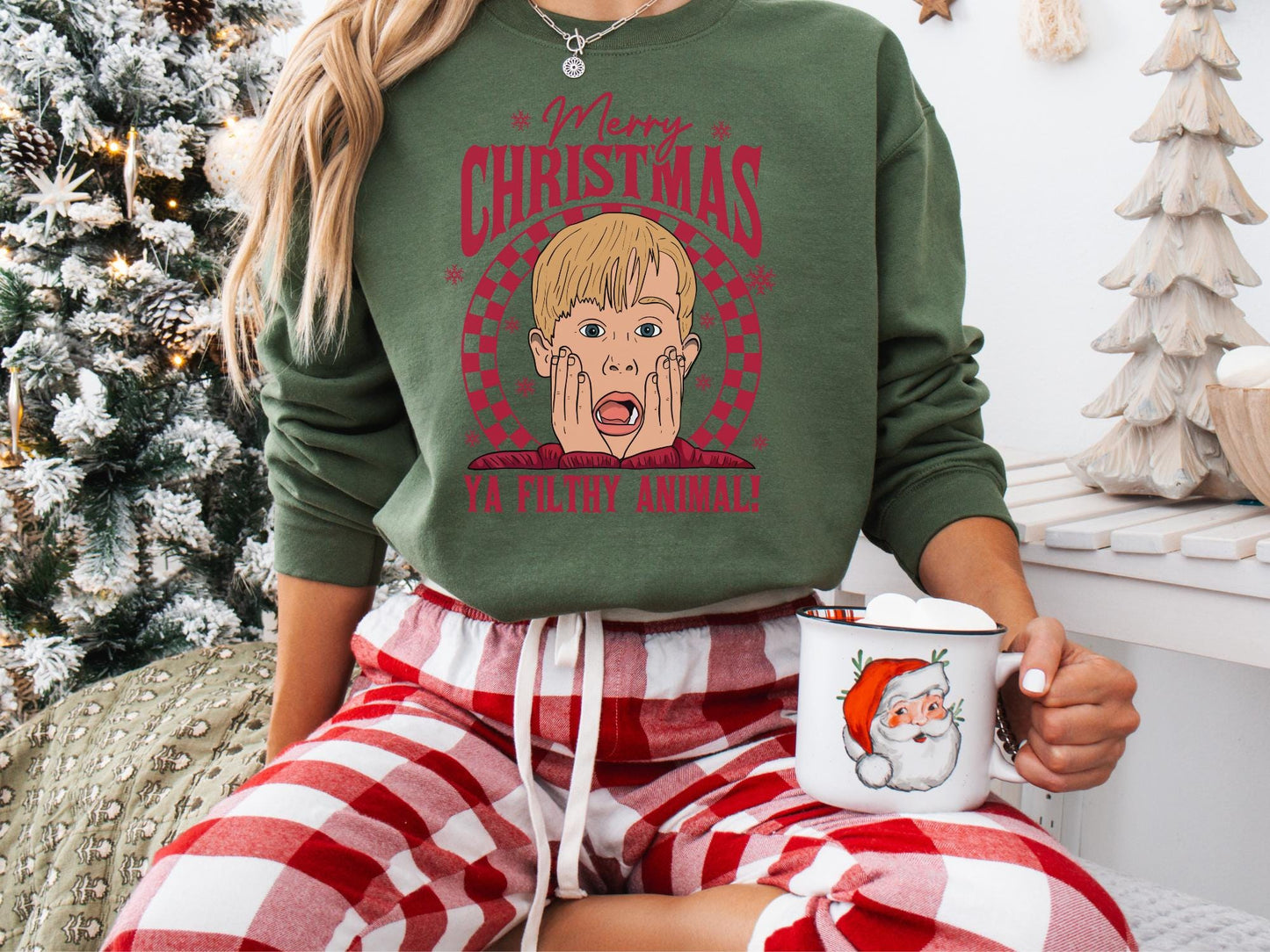 Home Alone Christmas Sweatshirt Retro Kevin Mccallister