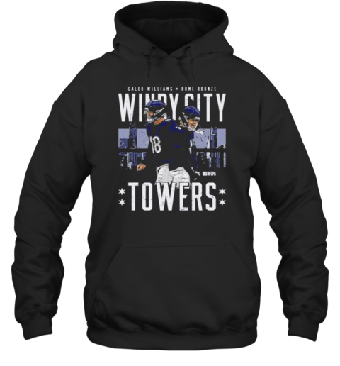 Caleb Williams And Rome Odunze Chicago Bears Windy City Towers T-Shirt