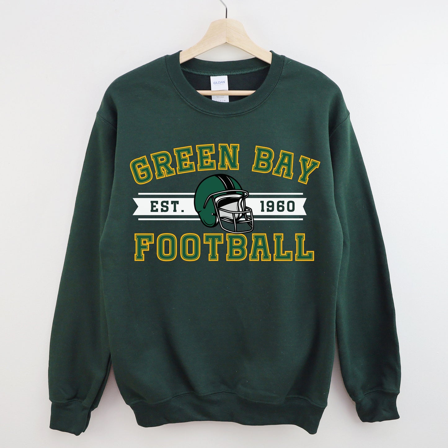 Vintage Style Green Bay Packers Football Sweatshirt Crewneck Sweater