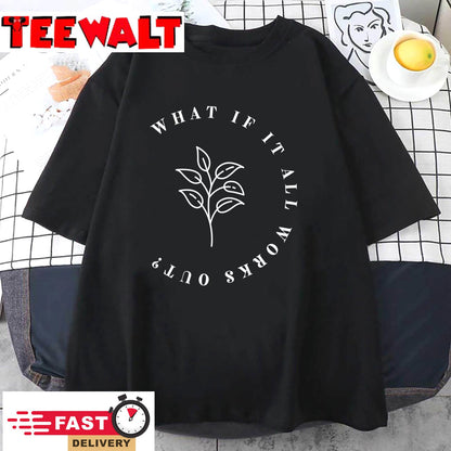 What If It All Works Out Floral Quote, Mental Health Anxiety Pullover Hoodie