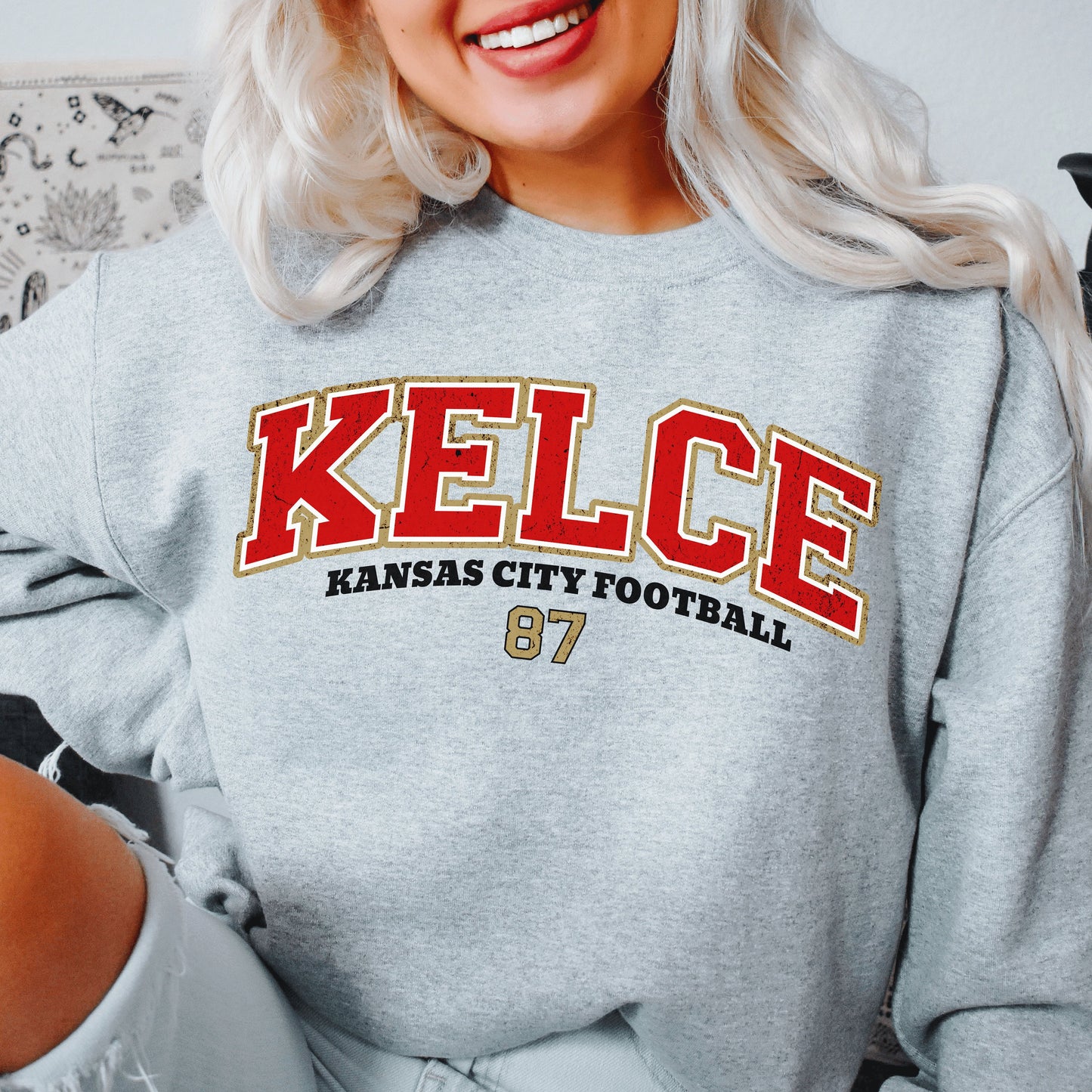 Travis Kelce Football Sweatshirt - Kansas City Football Shirt & Jersey