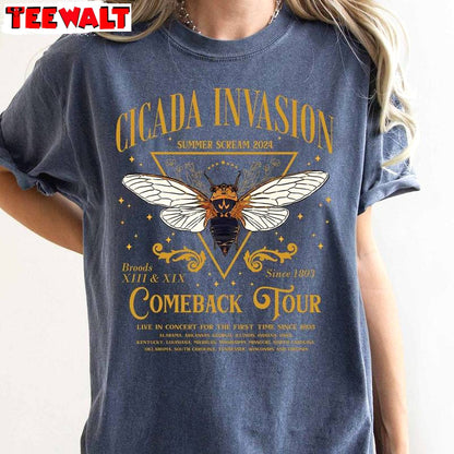 Cicadas Invasion Comeback Tour Sweatshirt , Trendy Cicada Comeback Tour Shirt