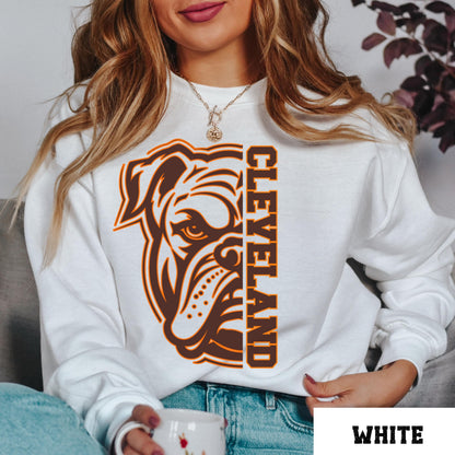 Cleveland Football Sweatshirt, Dawgs Crewneck Shirt, Sports Apparel Gift