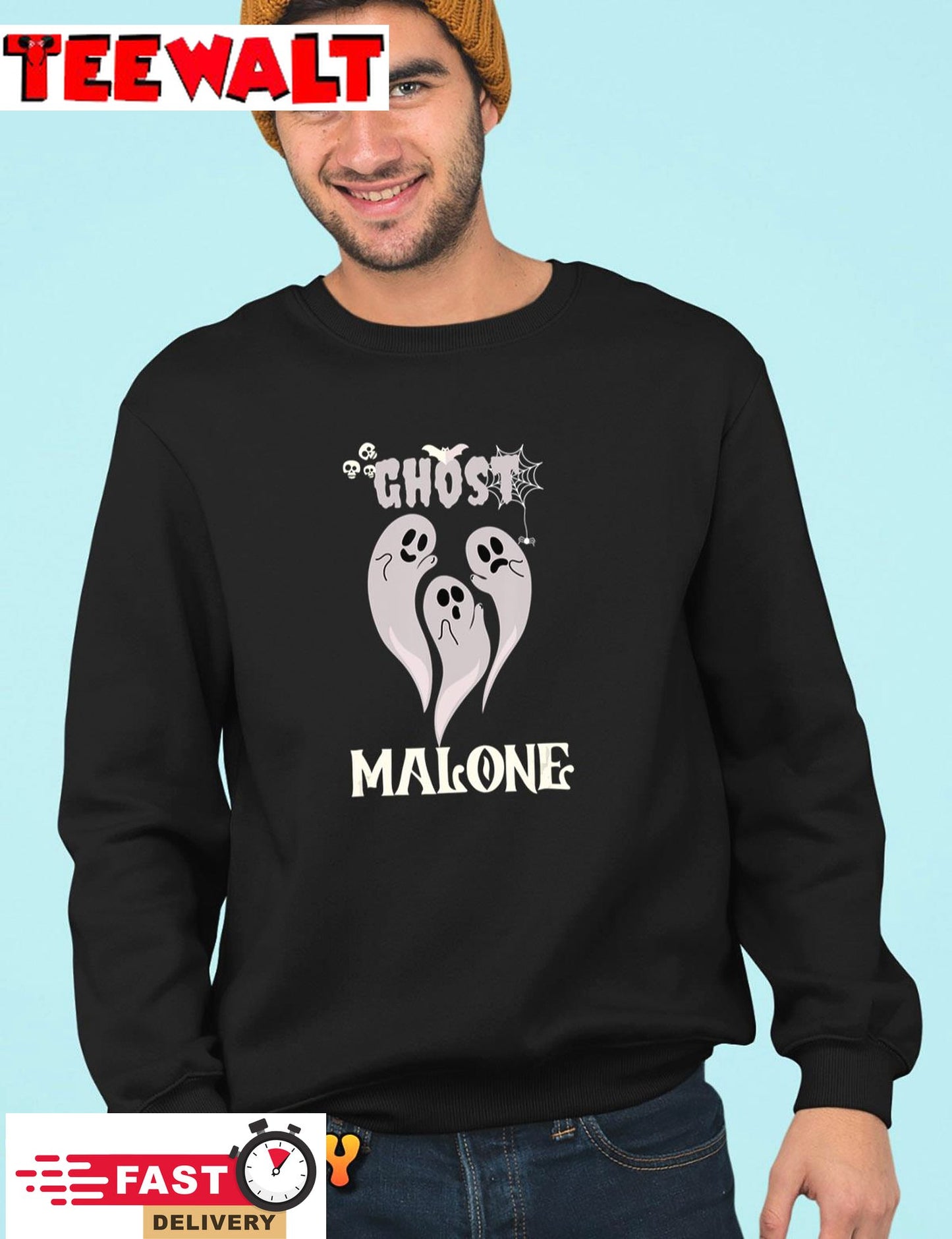 Funny Halloween Spooky Season Fall Season Cute Ghost Malone T-Shirt