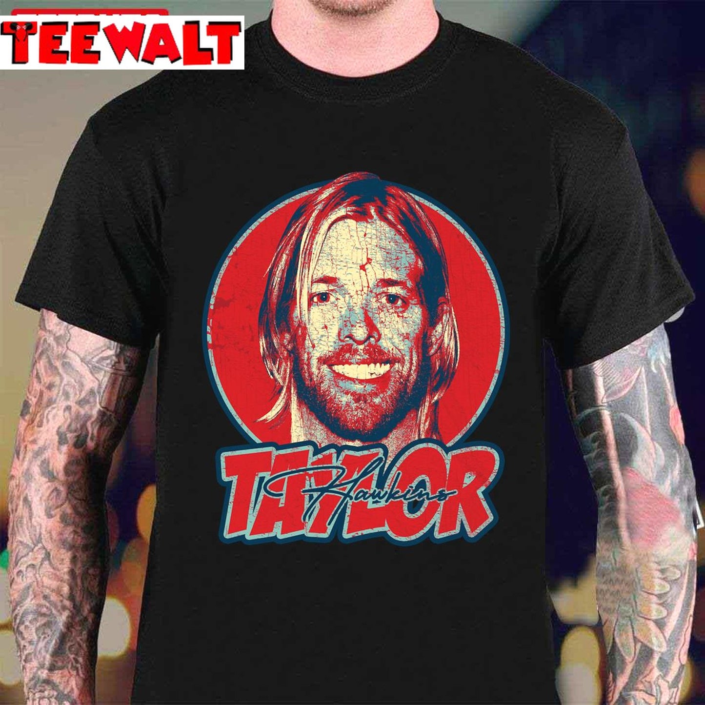 Foo Fighter Drummer Taylor Hawkins Smile Pop Retro Unisex Sweatshirt