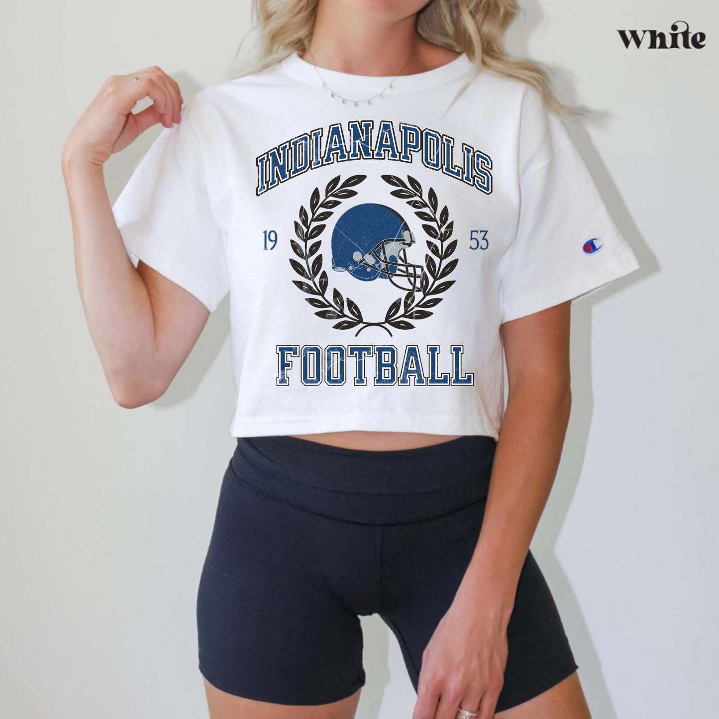 Indianapolis Football Crop Top - Retro Game Day Outfit Vintage Shirt