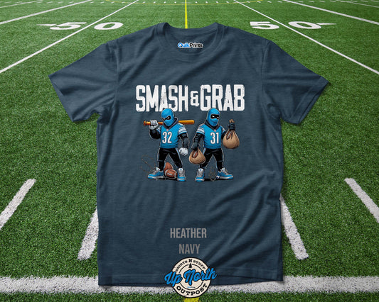 Smash And Grab Detroit Football Adult & Big Tall T-Shirts