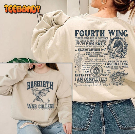 Basgiath Dragon Novel Sweatshirt Hoodie, Basgiath War College Shirt