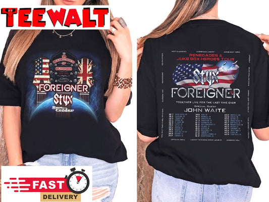 Styx and Foreigner Summer 2024 Tour Shirt,