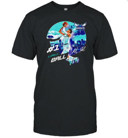 Lamelo Ball Charlotte Hornets City Emblem Signature Vintage T-Shirt