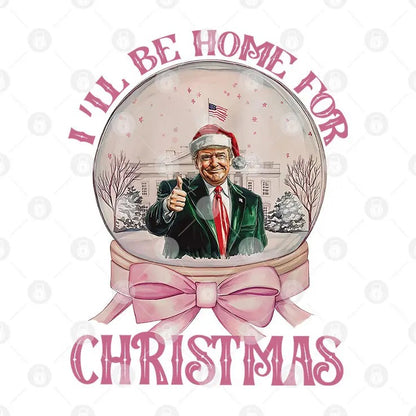 Trump I'll Be Home For Christmas White House Shirt