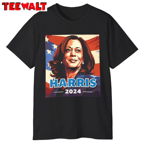 Harris 2024 Shirt, Kamala Harris For President Long Sleeve Crewneck