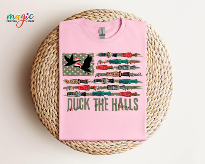 Duck The Halls Mallard Hunting Christmas Shirt