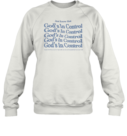 Just Know That God&#39S In Control Text Stack T-Shirt