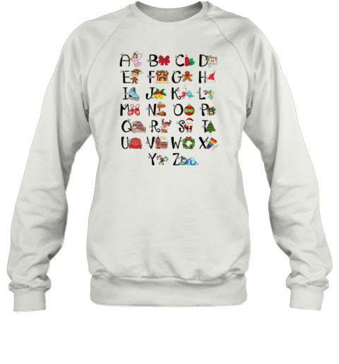 Learn The Alphabet With Christmas Teacher T-Shirt