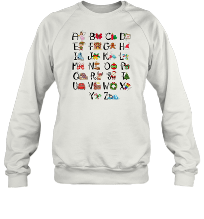 Learn The Alphabet With Christmas Teacher T-Shirt