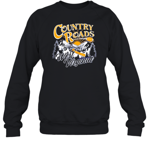 Country Roads West Virginia Football T-Shirt