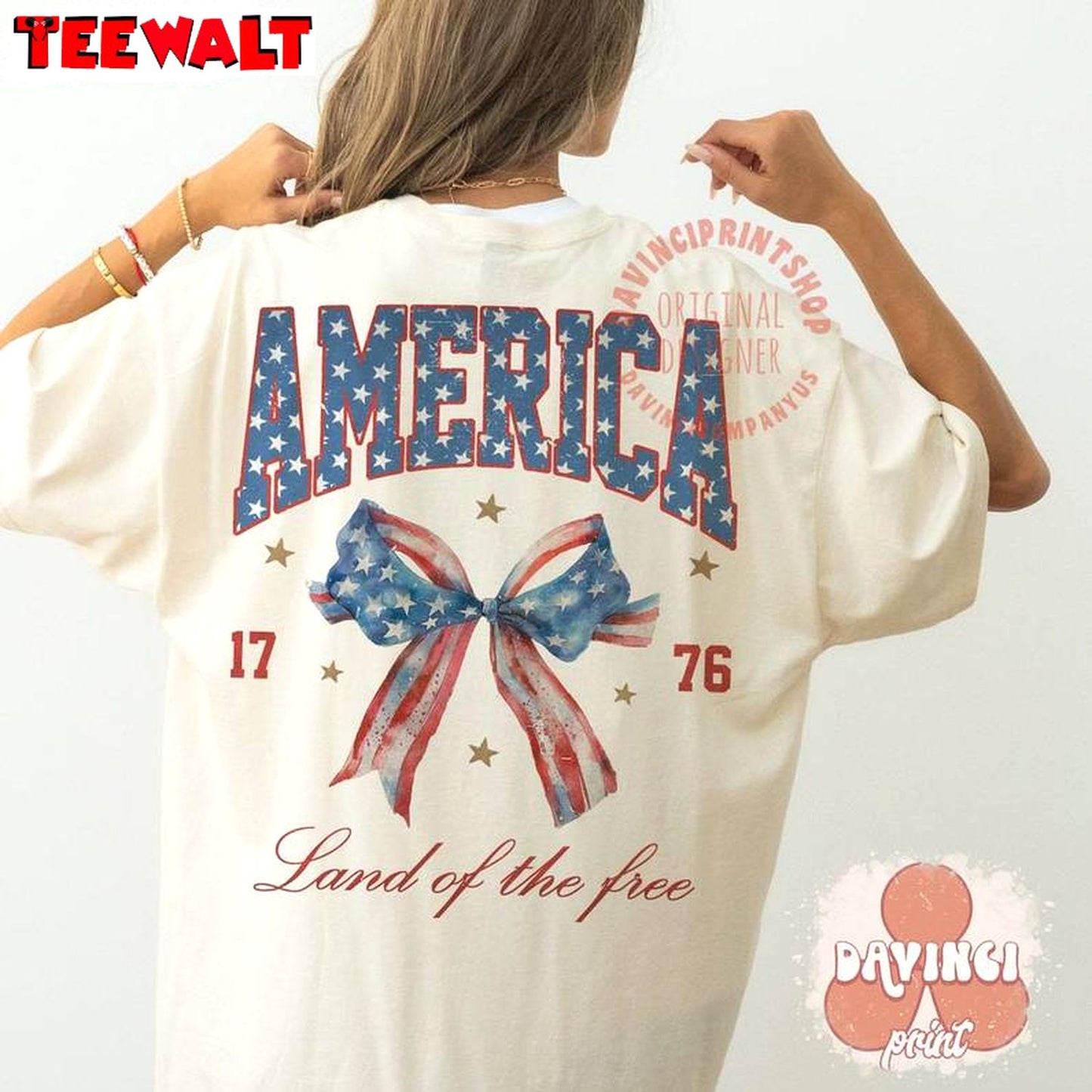 Coquette 4th Of July Trendy Shirt, America Coquette Bow Hoodie