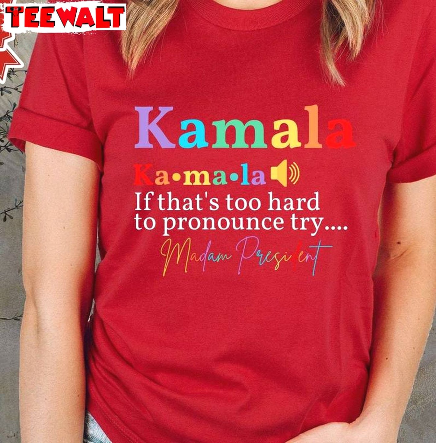 Colorful Kamala Definition Shirt, Female President