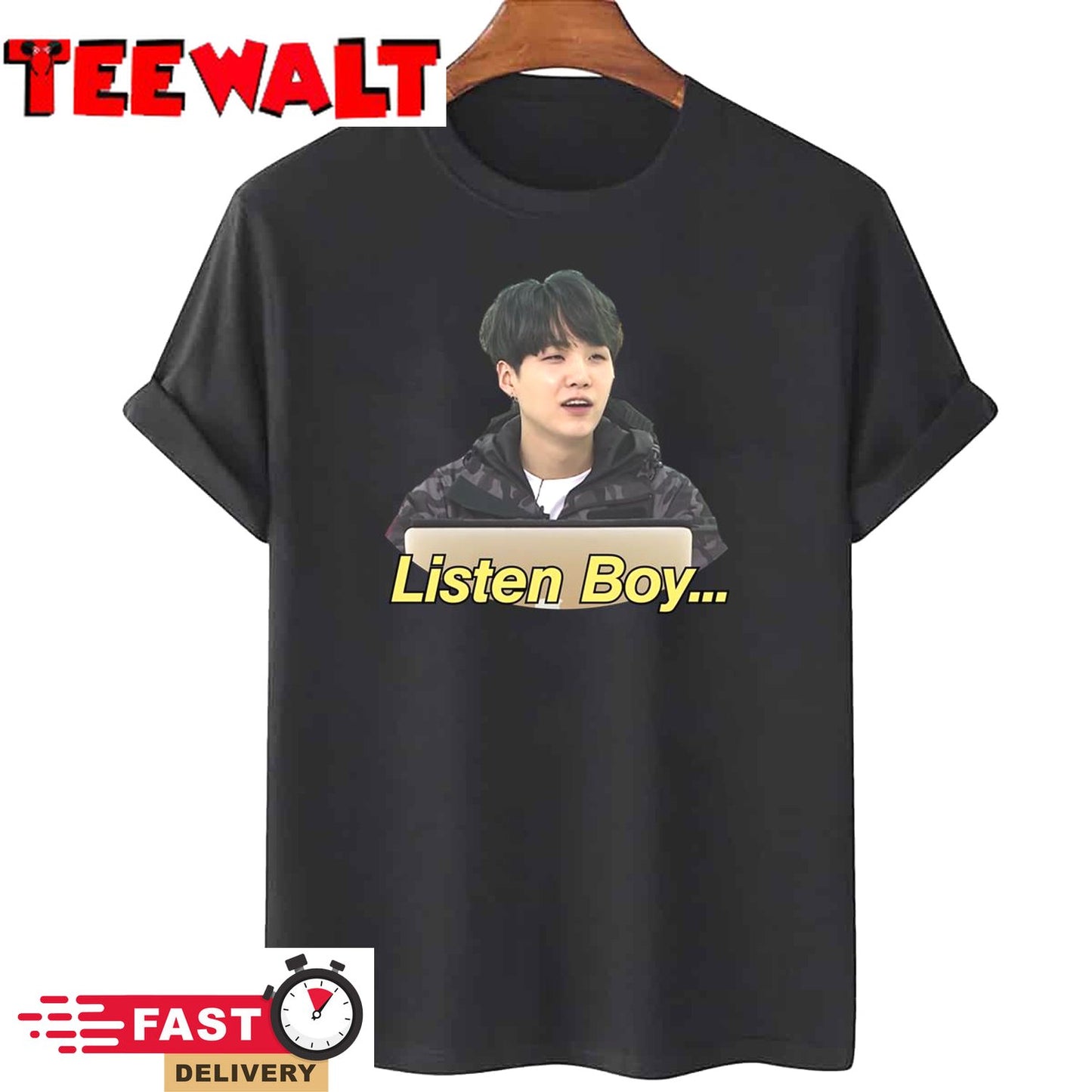 Suga BTS Listen Boy My First Love Story Gee Run BTS Meme Unisex T-shirt