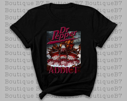 Dr Pepper Addict T-Shirt - Comfort Colors, Made To Order