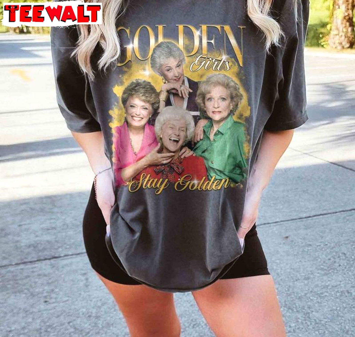 Golden Girls Stay Golden Shirt, Comfort Golden Girls Unisex Hoodie Short Sleeve