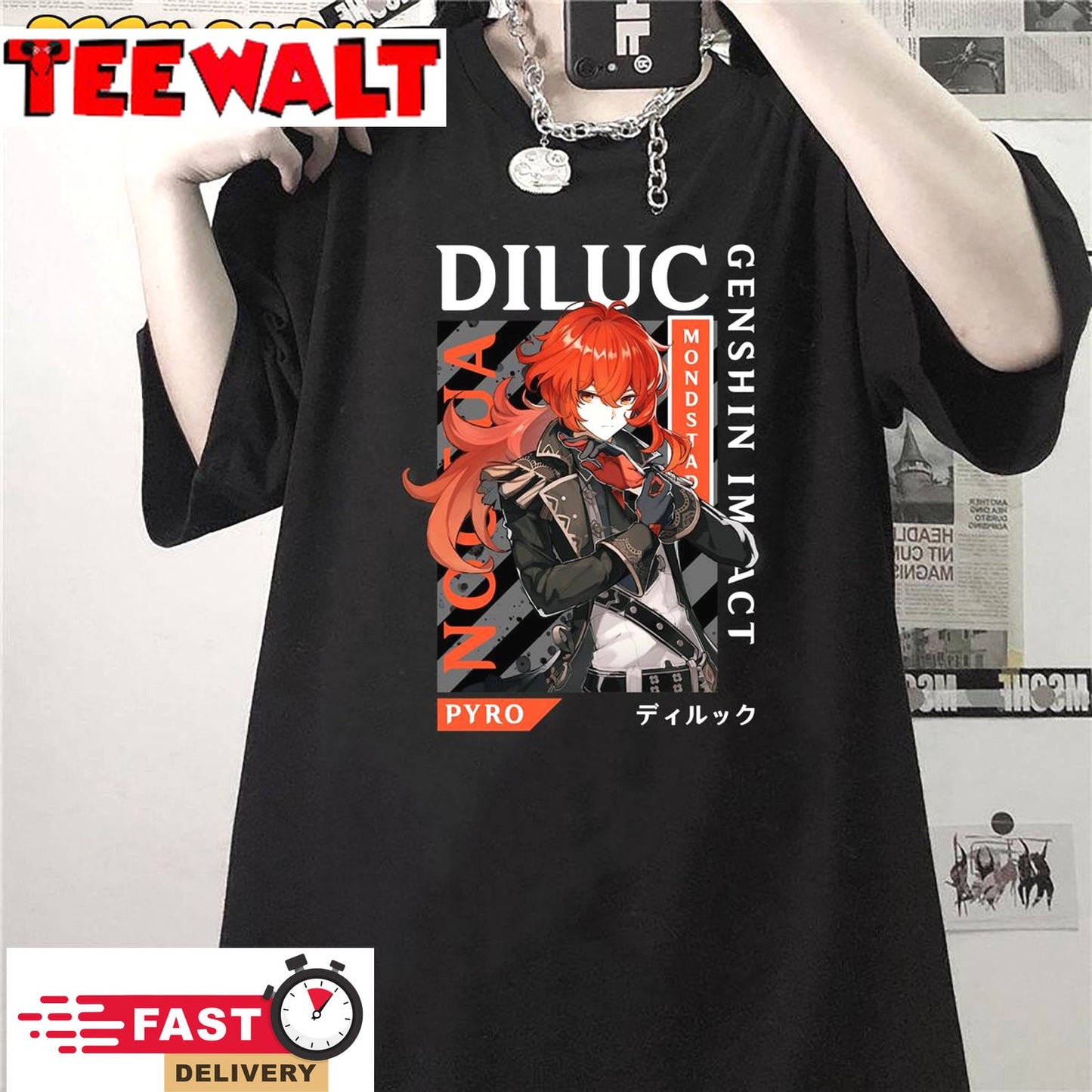 Diluc Genshin Impact Fanmade Unisex Sweatshirt