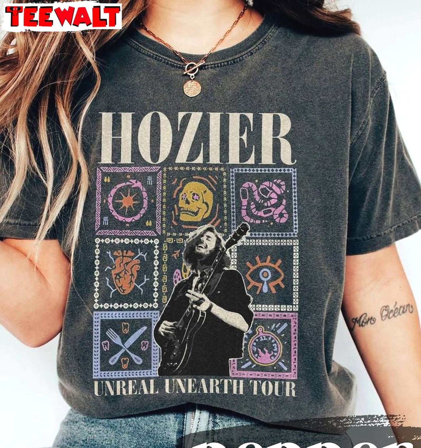 Vintage Hozier Unreal Unearth Tour Shirt, Hozier Music Short Sleeve Long Sleeve