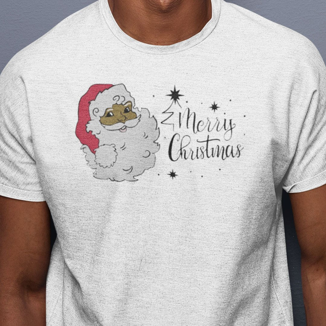 Black Santa Claus Merry Chrismas Shirt