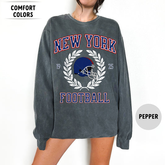 Giant Sweatshirt New York Football Crewneck Vintage Ny Fan Gift