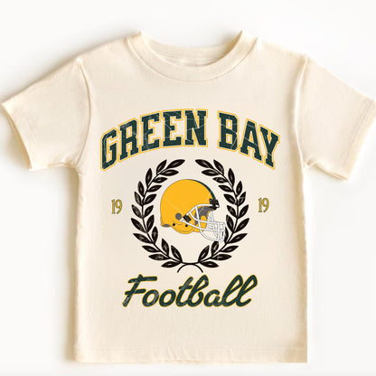 Green Bay Football Toddler Shirt, Vintage Retro Kids Game Day Apparel