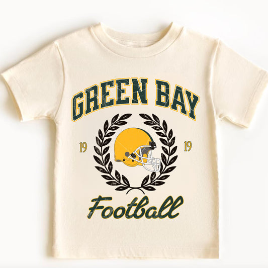 Green Bay Football Toddler Shirt, Vintage Retro Kids Game Day Apparel