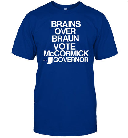 Brains Over Braun Vote Mccormick For Governor Shirt