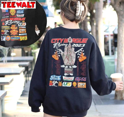 City Morgue Fantastic Long Sleeve , Vintage Grey Day Tour Shirt Tank Top