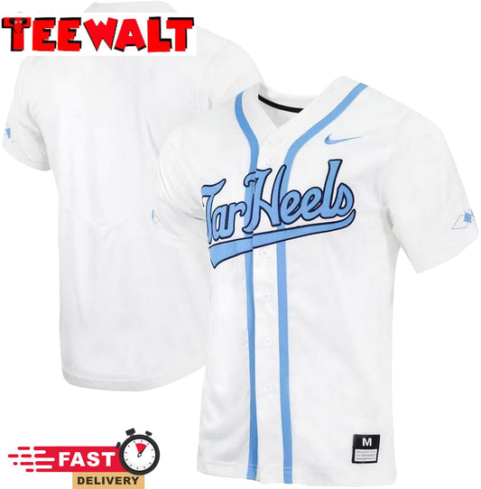 White North Carolina Tar Heels Replica Full-Button Baseball Jersey