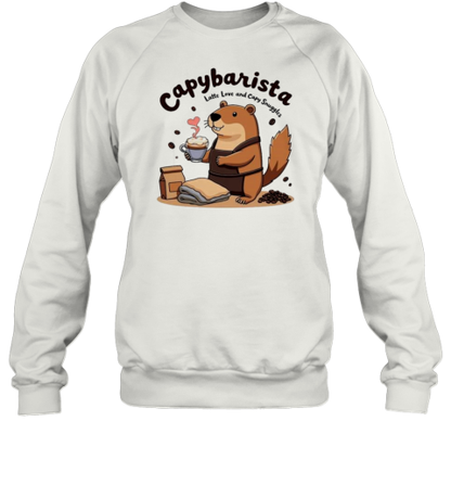 Capybarista Latte Love And Capy Snuggles T-Shirt