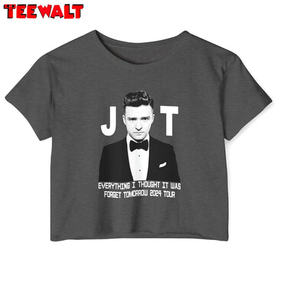 Cool Design Justin Timberlake Shirt, Trendy World Tour Crewneck Long Sleeve