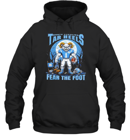 North Carolina Tar Heels Football Fear The Foot Halloween T-Shirt